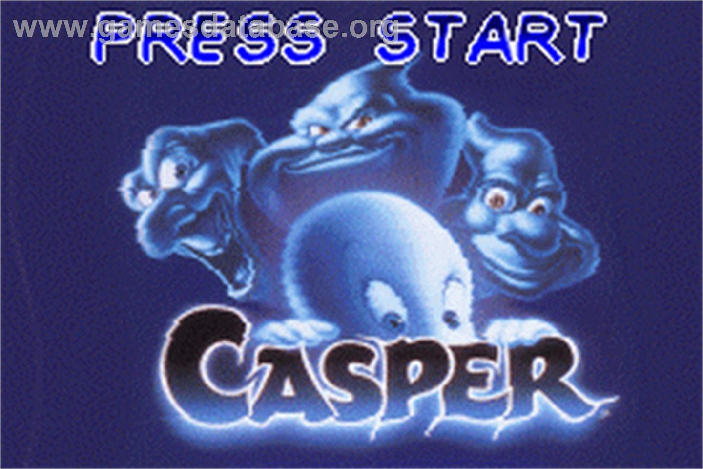 Casper - Nintendo Game Boy Advance - Artwork - Title Screen