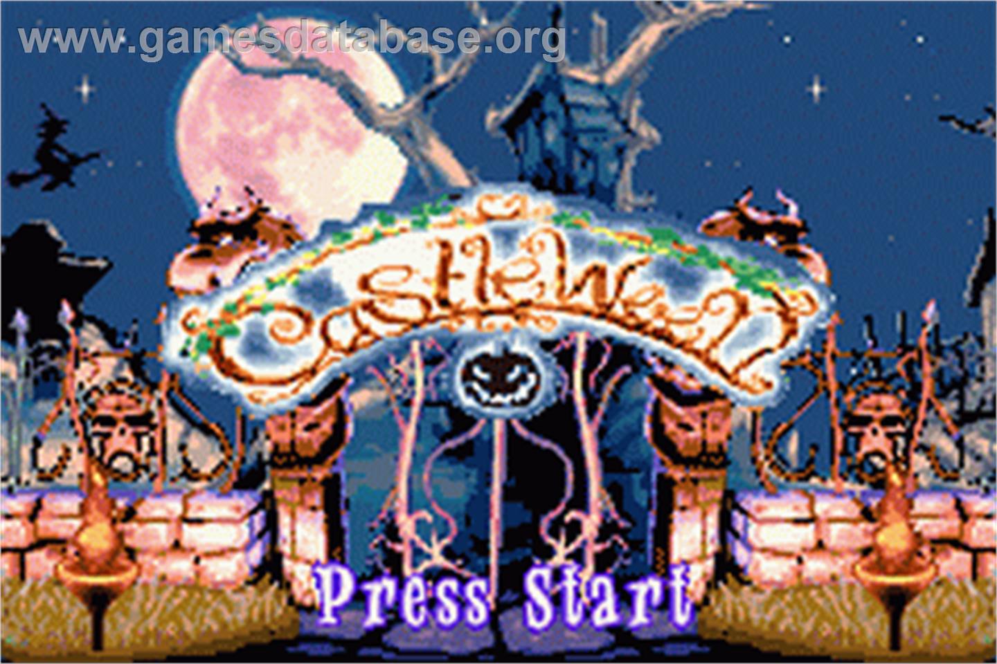 Castleween - Nintendo Game Boy Advance - Artwork - Title Screen