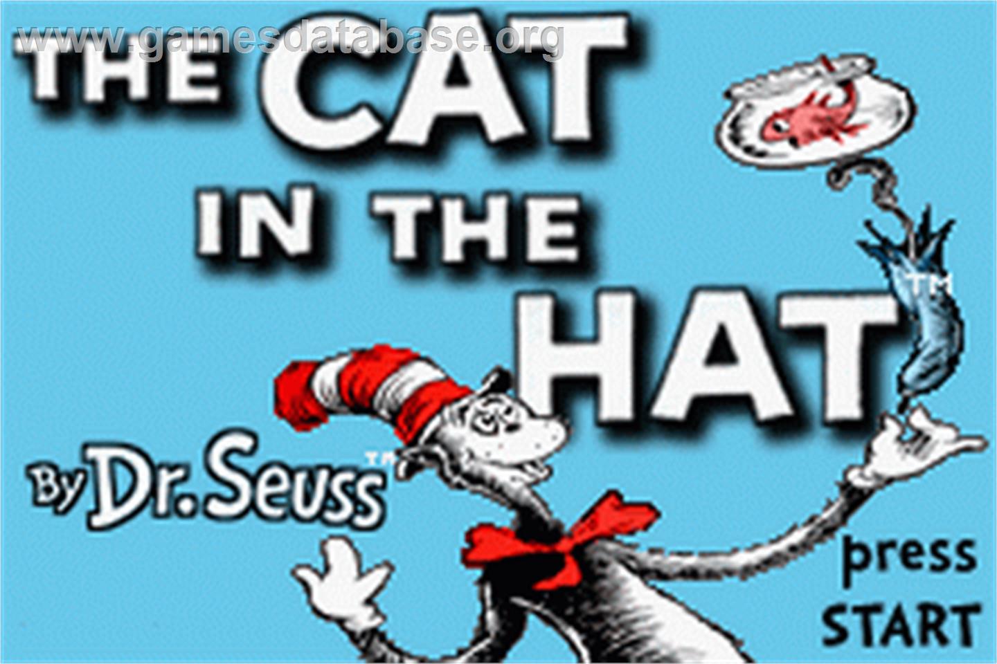 Cat In The Hat By Dr. Seuss, The - Nintendo Game Boy Advance - Artwork - Title Screen