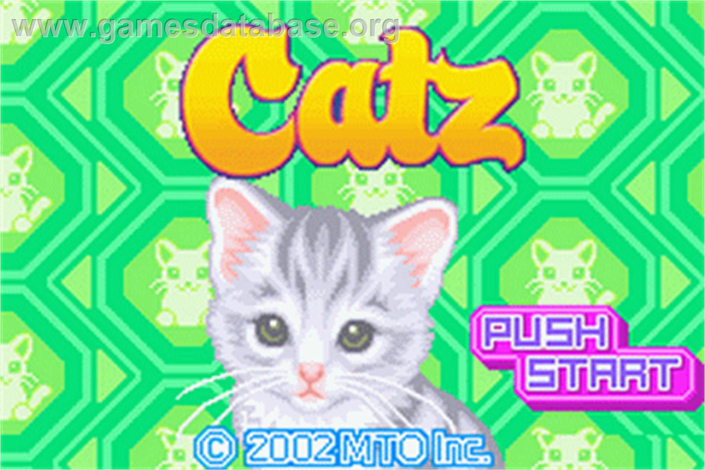Catz - Nintendo Game Boy Advance - Artwork - Title Screen
