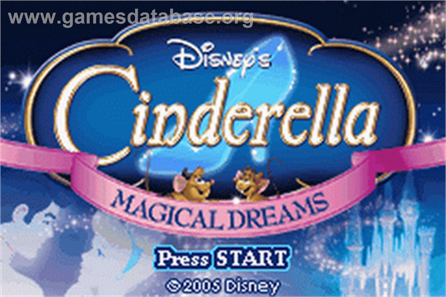 Cinderella: Magical Dreams - Nintendo Game Boy Advance - Artwork - Title Screen