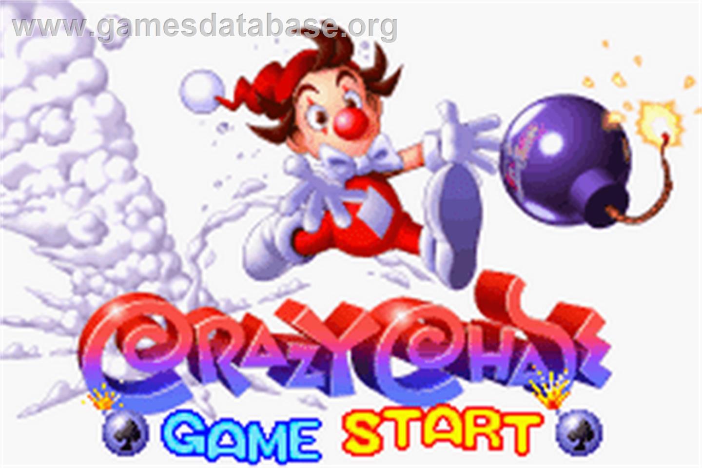 Crazy Chase - Nintendo Game Boy Advance - Artwork - Title Screen