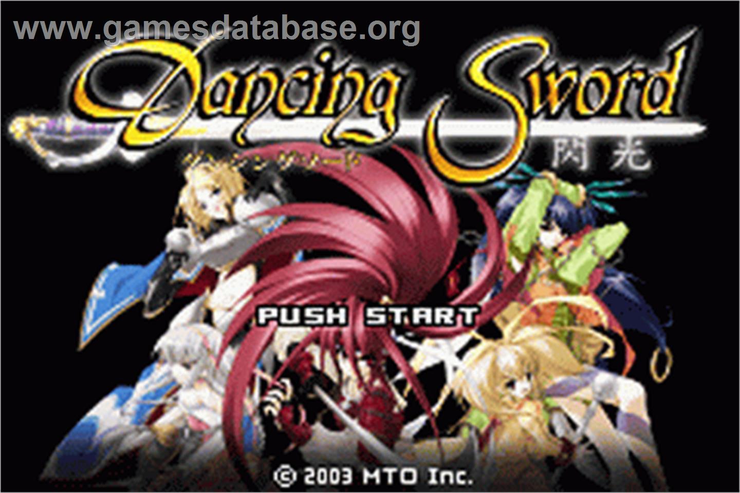 Dancing Sword - Senkou - Nintendo Game Boy Advance - Artwork - Title Screen
