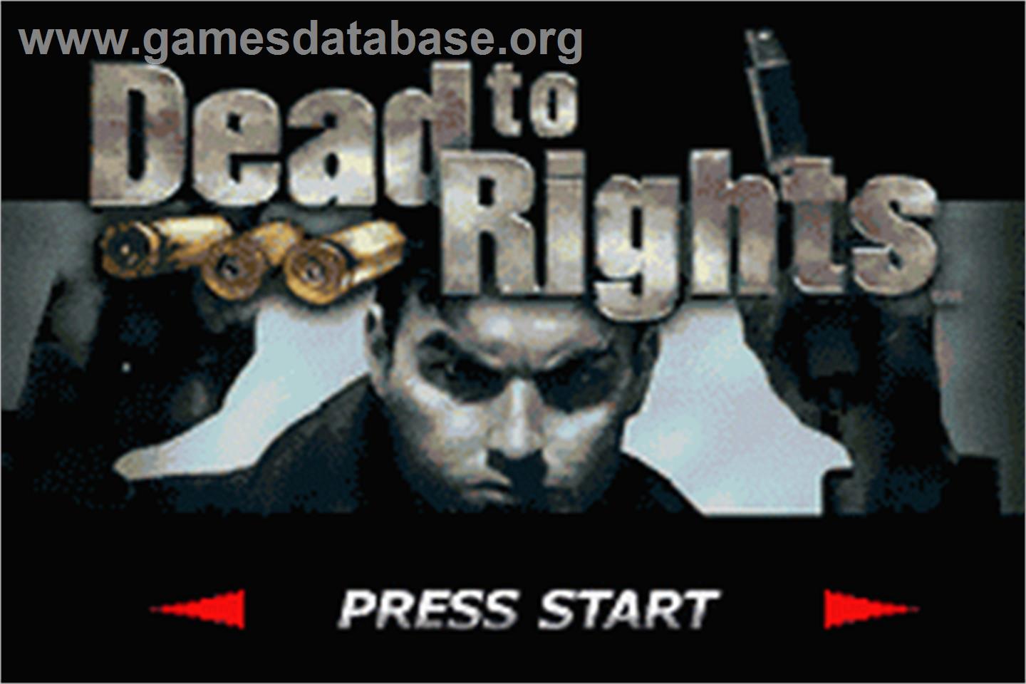 Dead To Rights - Nintendo Game Boy Advance - Artwork - Title Screen