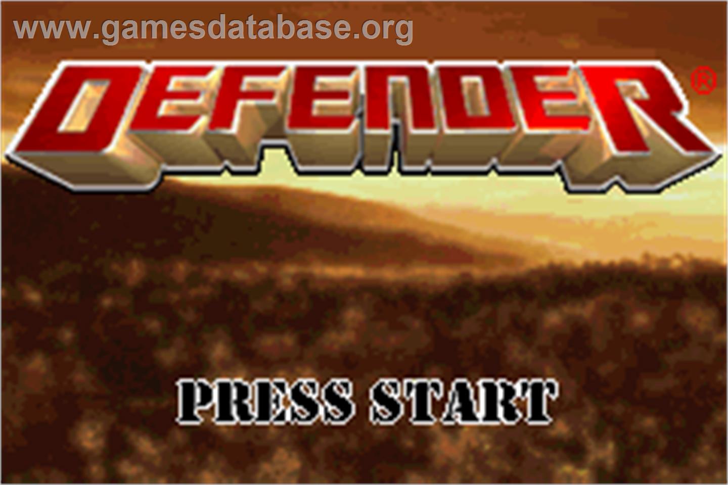 Defender - For All Mankind - Nintendo Game Boy Advance - Artwork - Title Screen