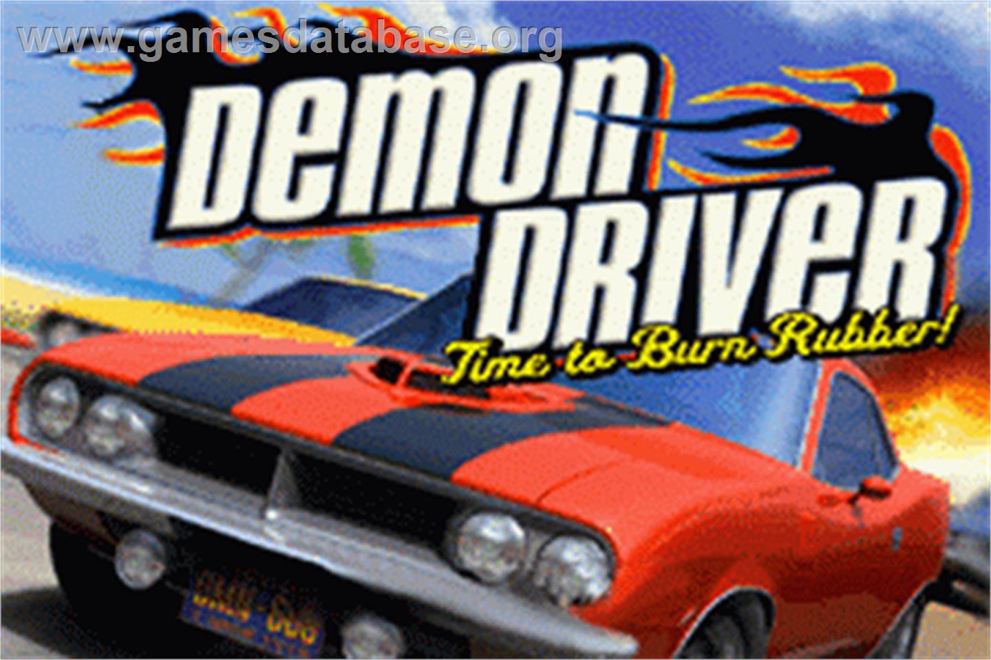 Demon Driver: Time to Burn Rubber - Nintendo Game Boy Advance - Artwork - Title Screen
