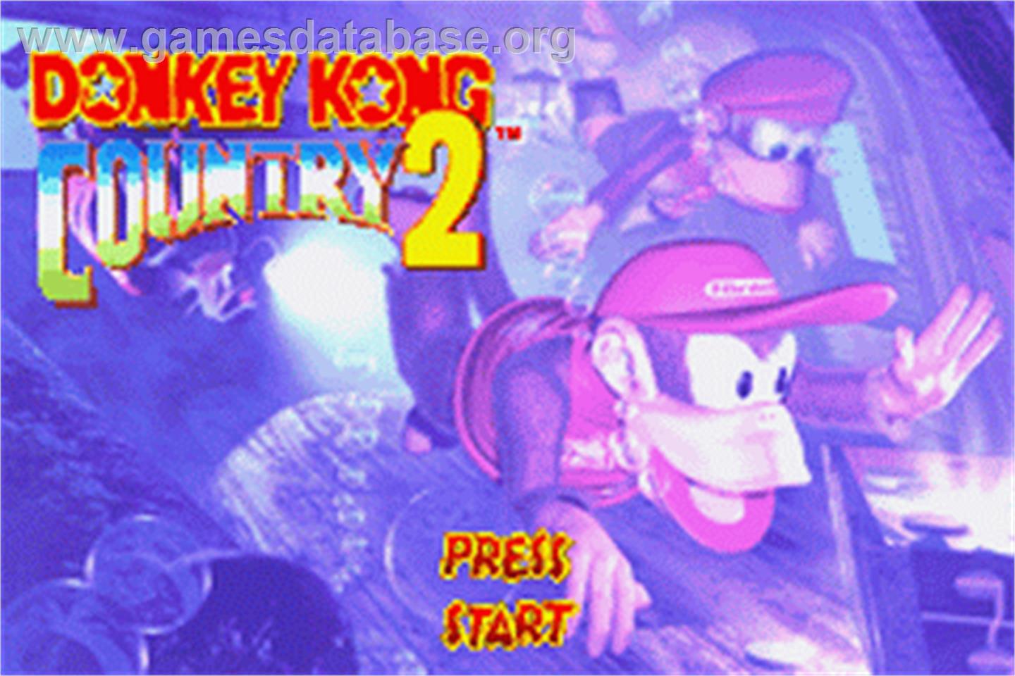 Donkey Kong Country 2: Diddy's Kong Quest - Nintendo Game Boy Advance - Artwork - Title Screen