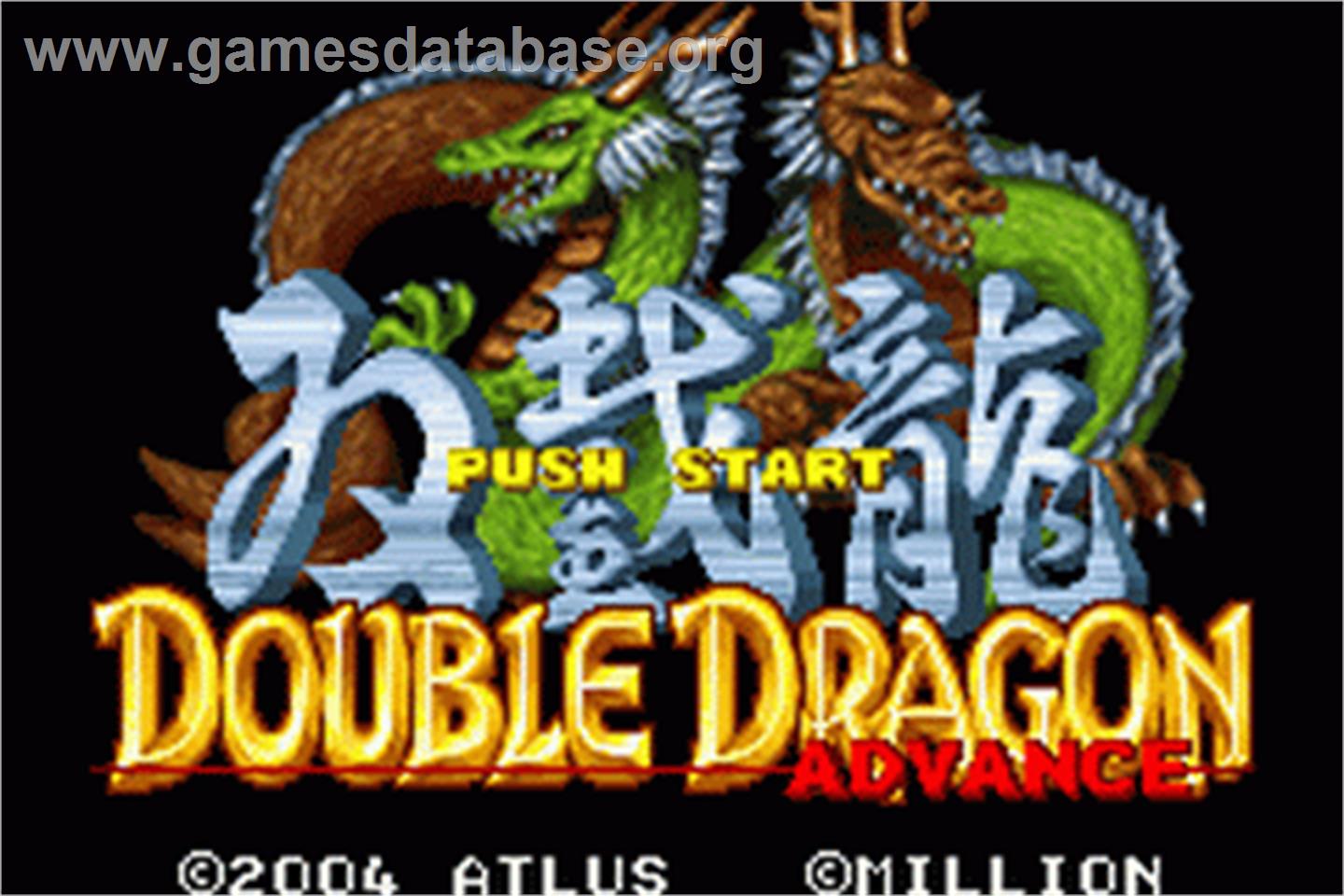 Double Dragon Advance - Nintendo Game Boy Advance - Artwork - Title Screen