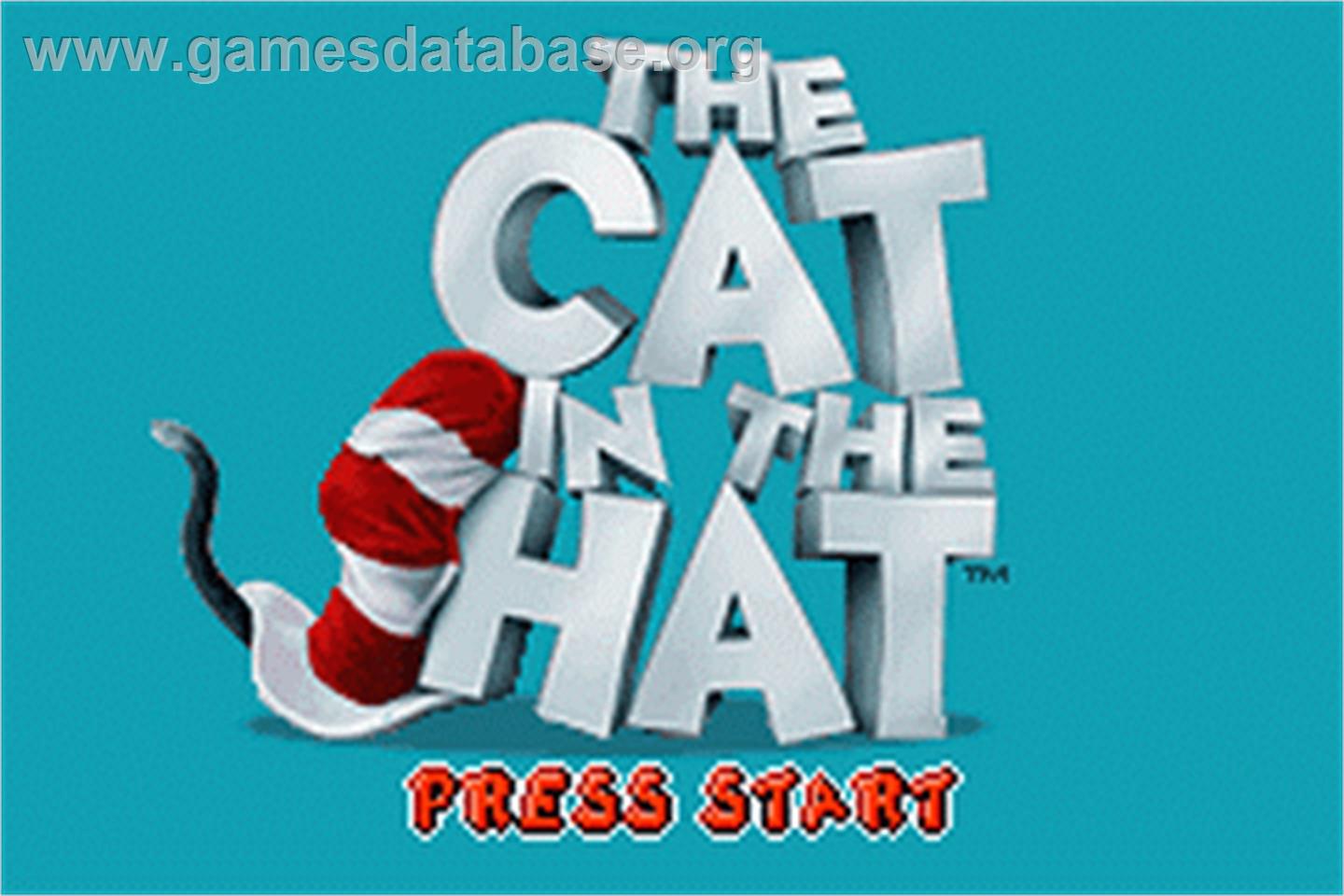Dr. Seuss' The Cat in the Hat - Nintendo Game Boy Advance - Artwork - Title Screen