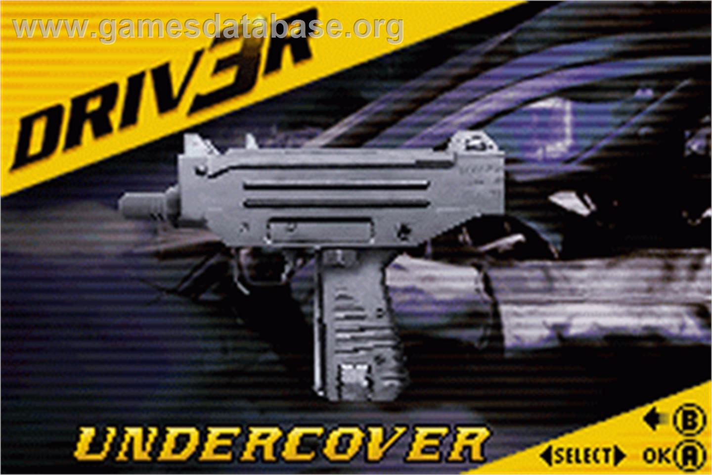Driv3r - Nintendo Game Boy Advance - Artwork - Title Screen