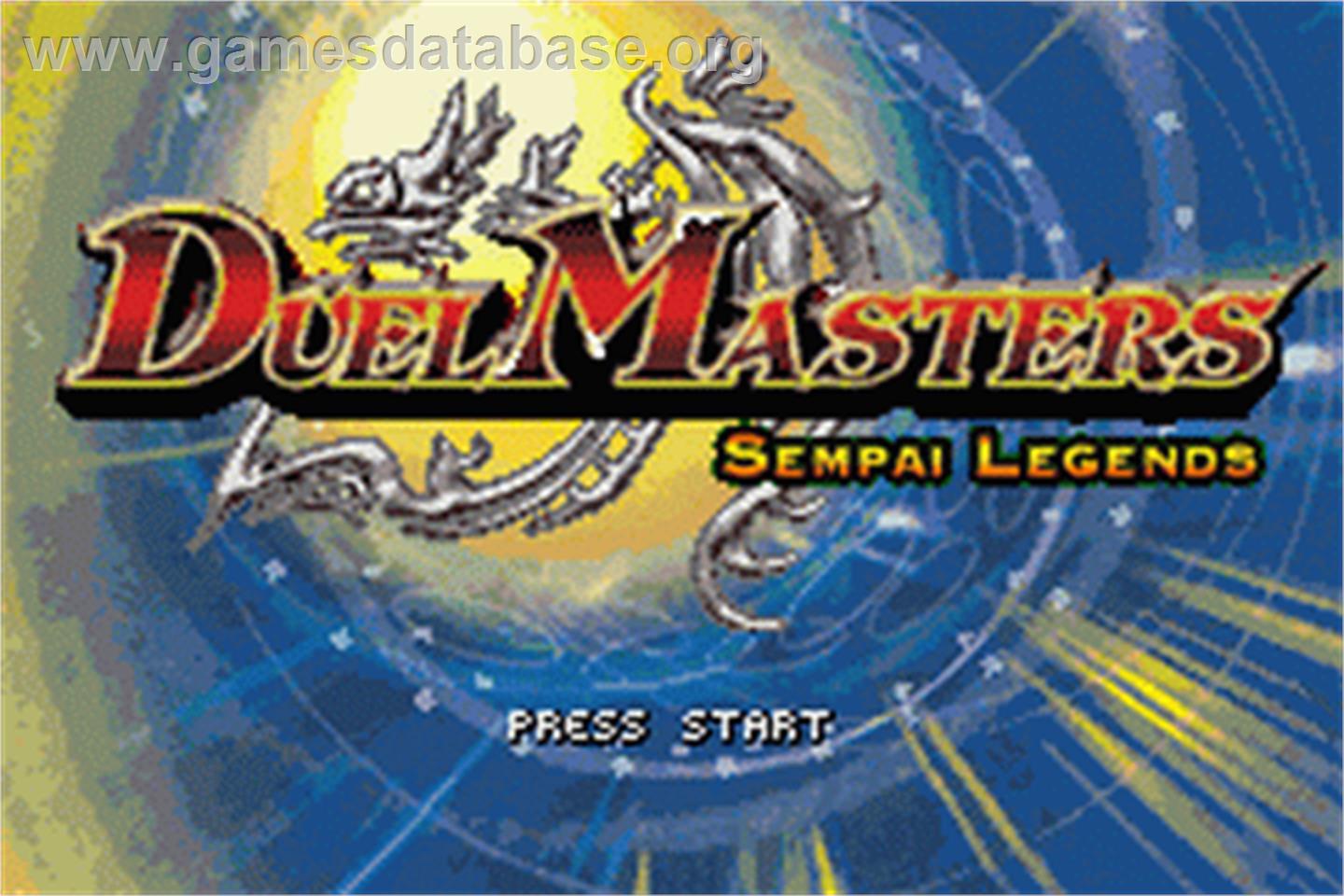 Duel Masters Sempai Legends - Nintendo Game Boy Advance - Artwork - Title Screen