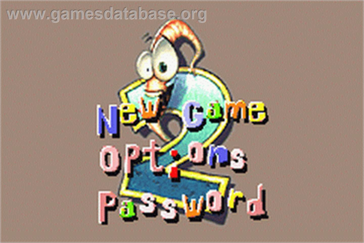 Earthworm Jim 2 - Nintendo Game Boy Advance - Artwork - Title Screen
