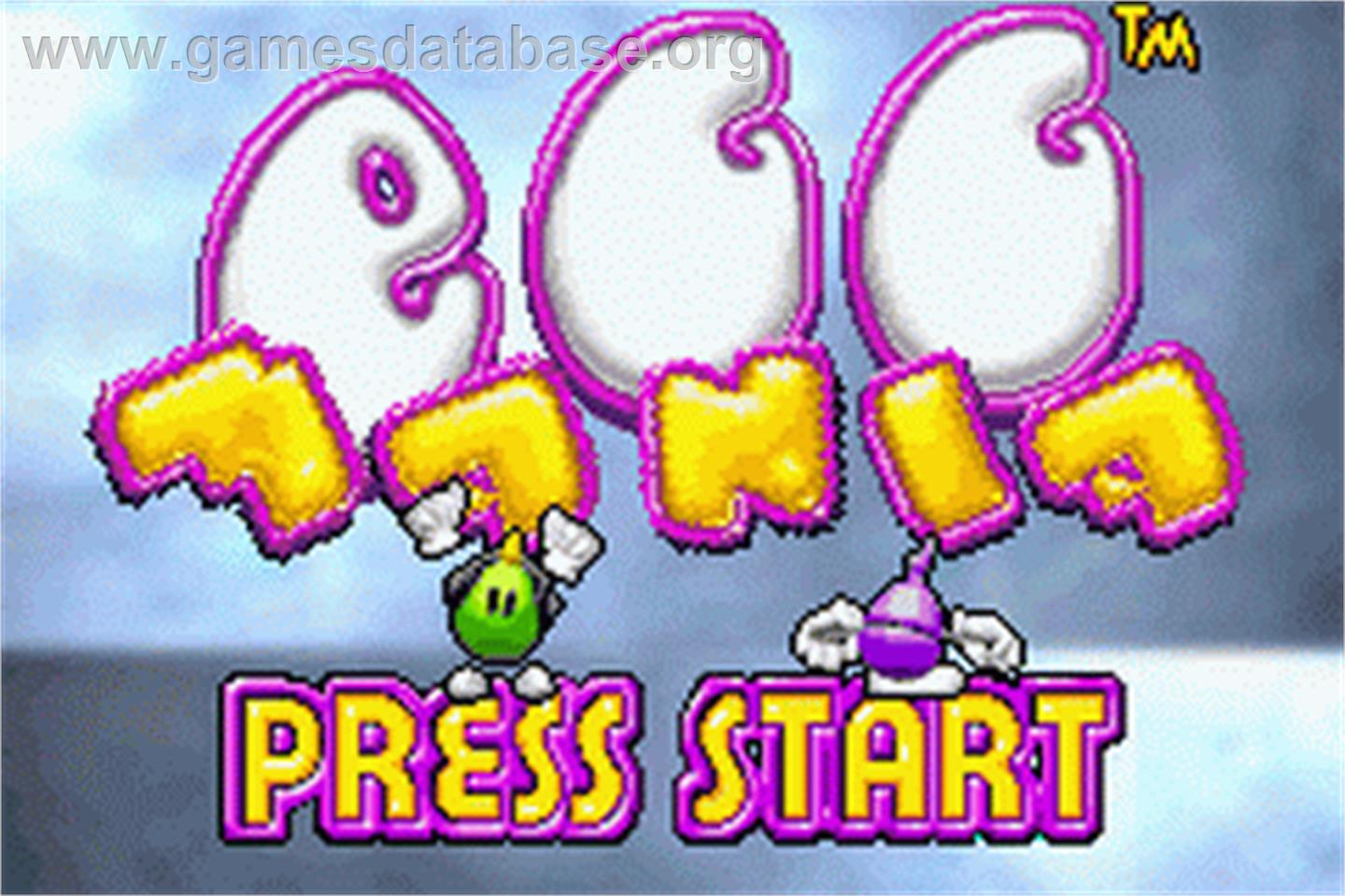 Eggo Mania - Nintendo Game Boy Advance - Artwork - Title Screen