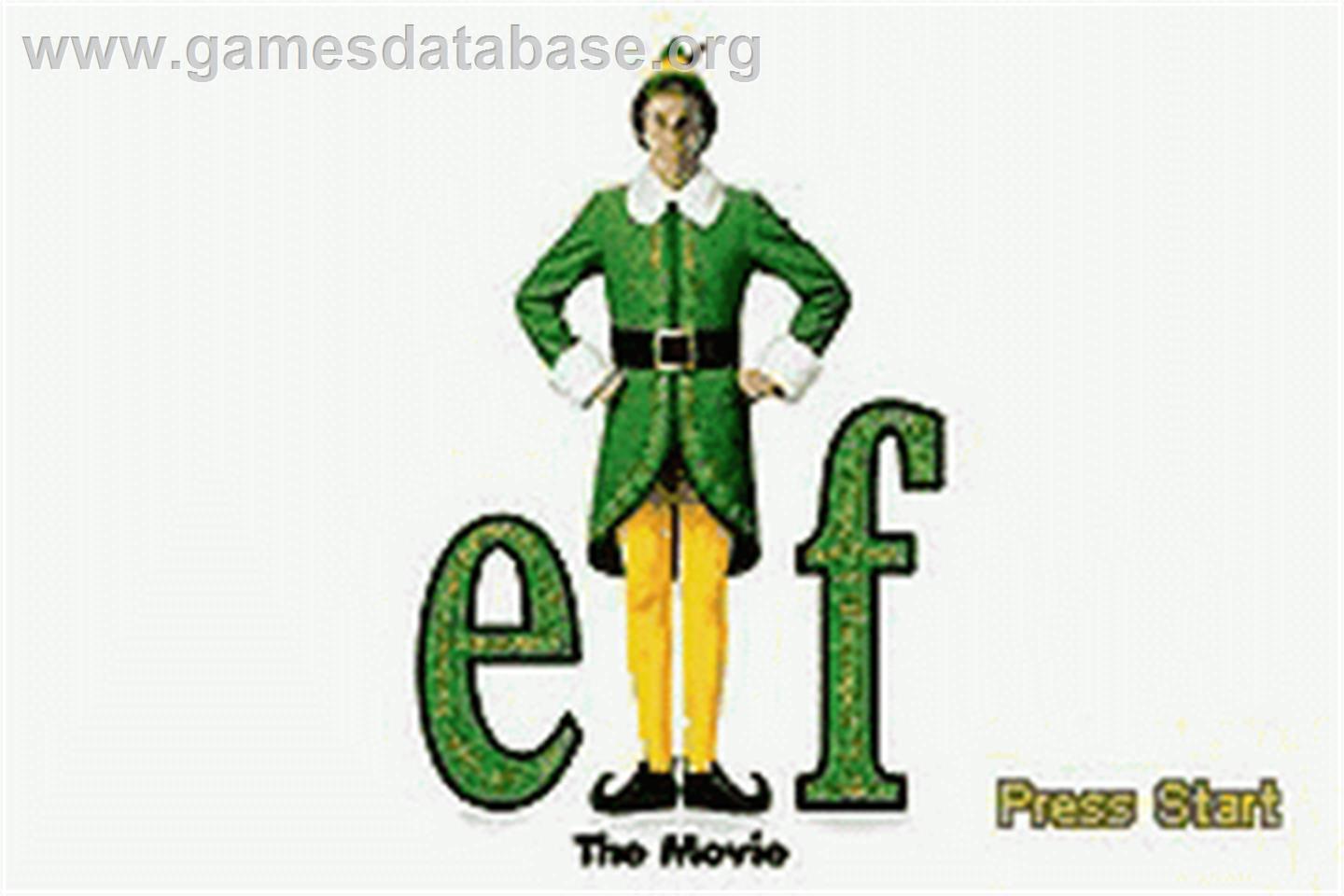 Elf - The Movie - Nintendo Game Boy Advance - Artwork - Title Screen