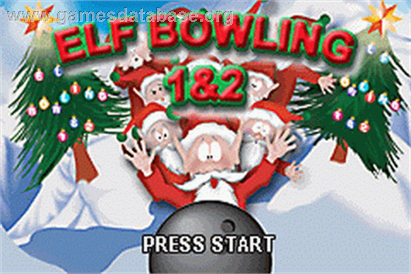 Elf Bowling 1 And 2 - Nintendo Game Boy Advance - Artwork - Title Screen