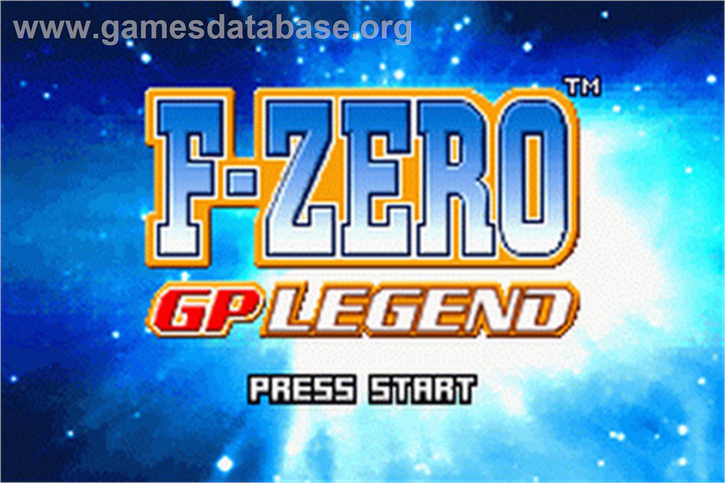F Zero Gp Legend Nintendo Game Boy Advance Artwork Title Screen
