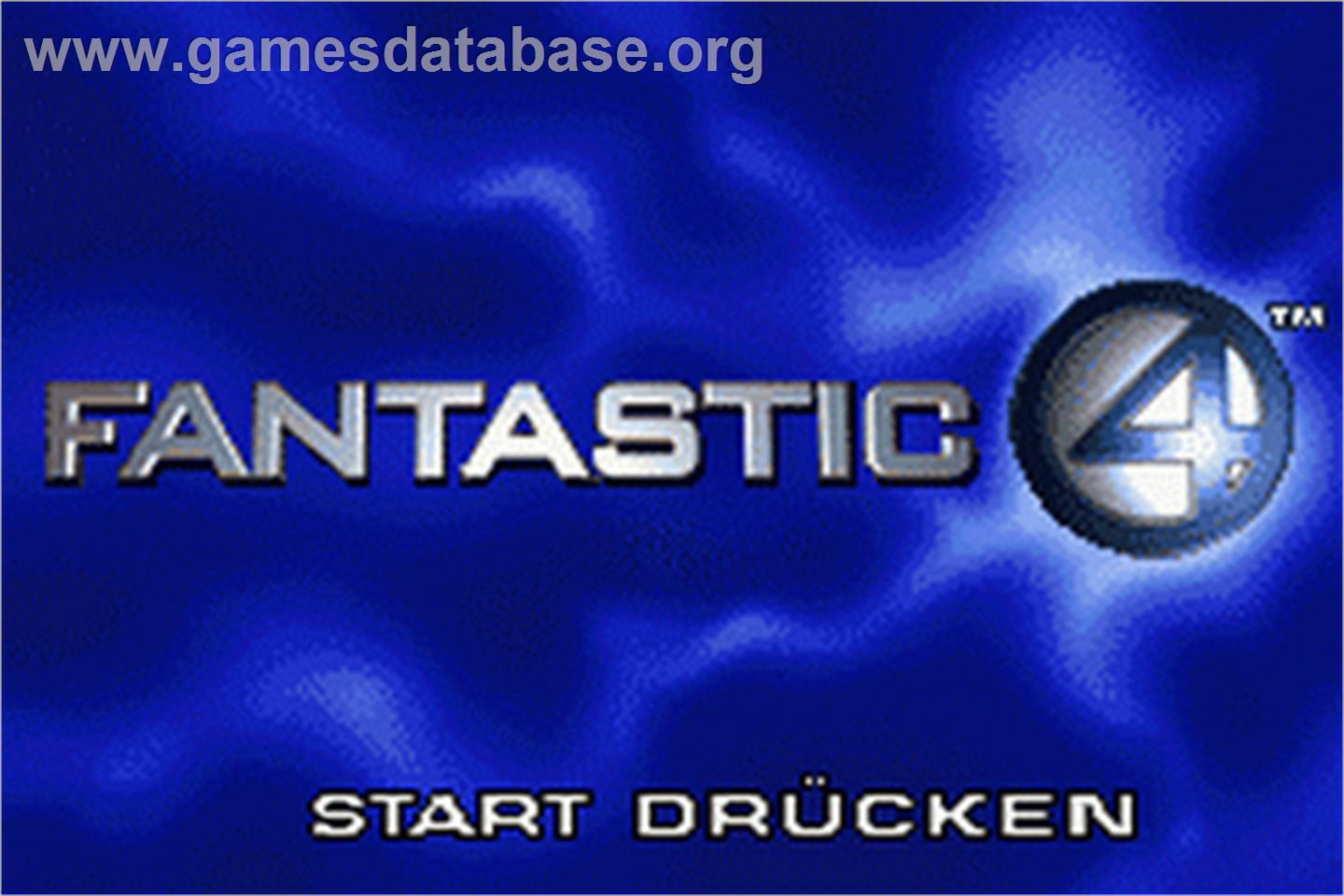 Fantastic 4 - Nintendo Game Boy Advance - Artwork - Title Screen