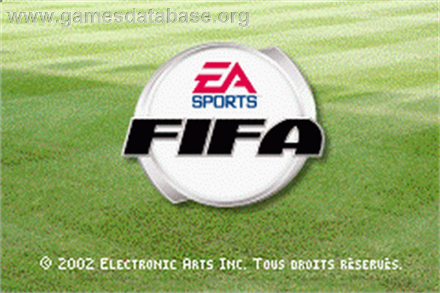 Fifa Football 2003 - Nintendo Game Boy Advance - Artwork - Title Screen