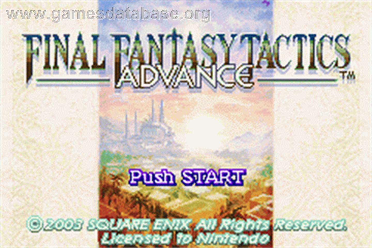Final Fantasy Tactics Advance - Nintendo Game Boy Advance - Artwork - Title Screen