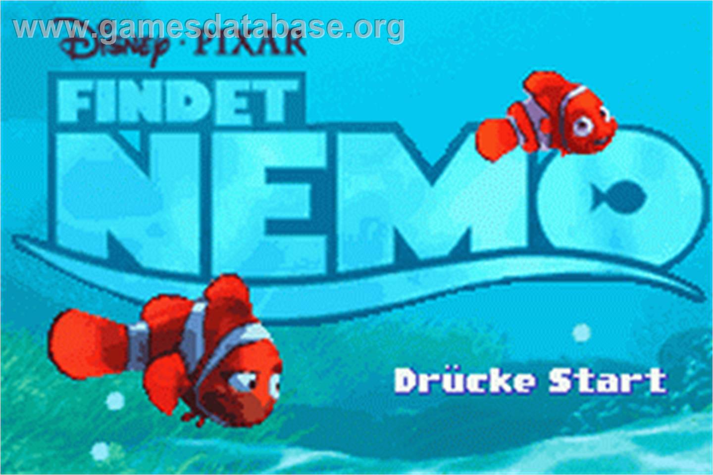 Finding Nemo - Nintendo Game Boy Advance - Artwork - Title Screen