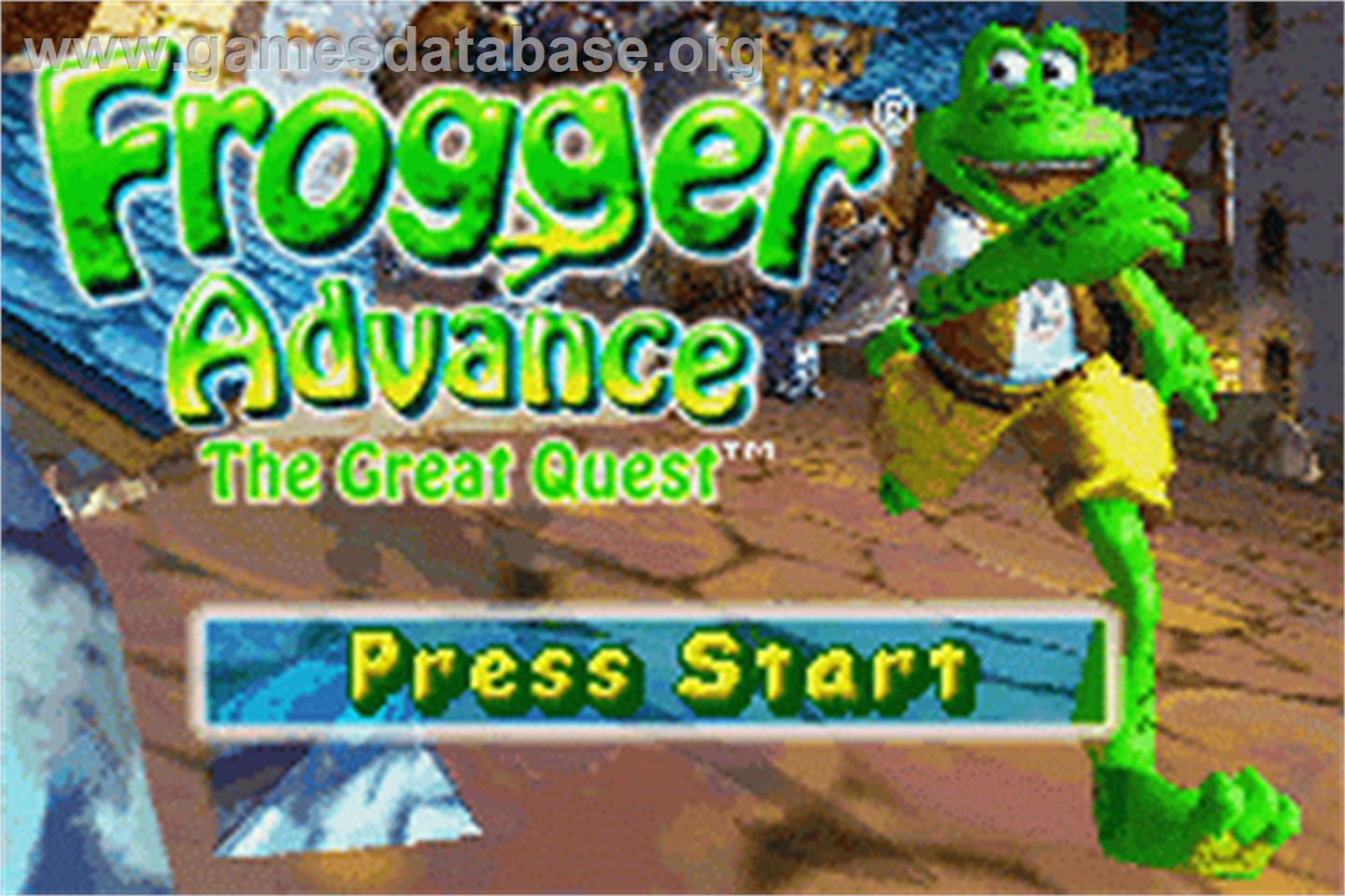 Frogger Advance: The Great Quest - Nintendo Game Boy Advance - Artwork - Title Screen