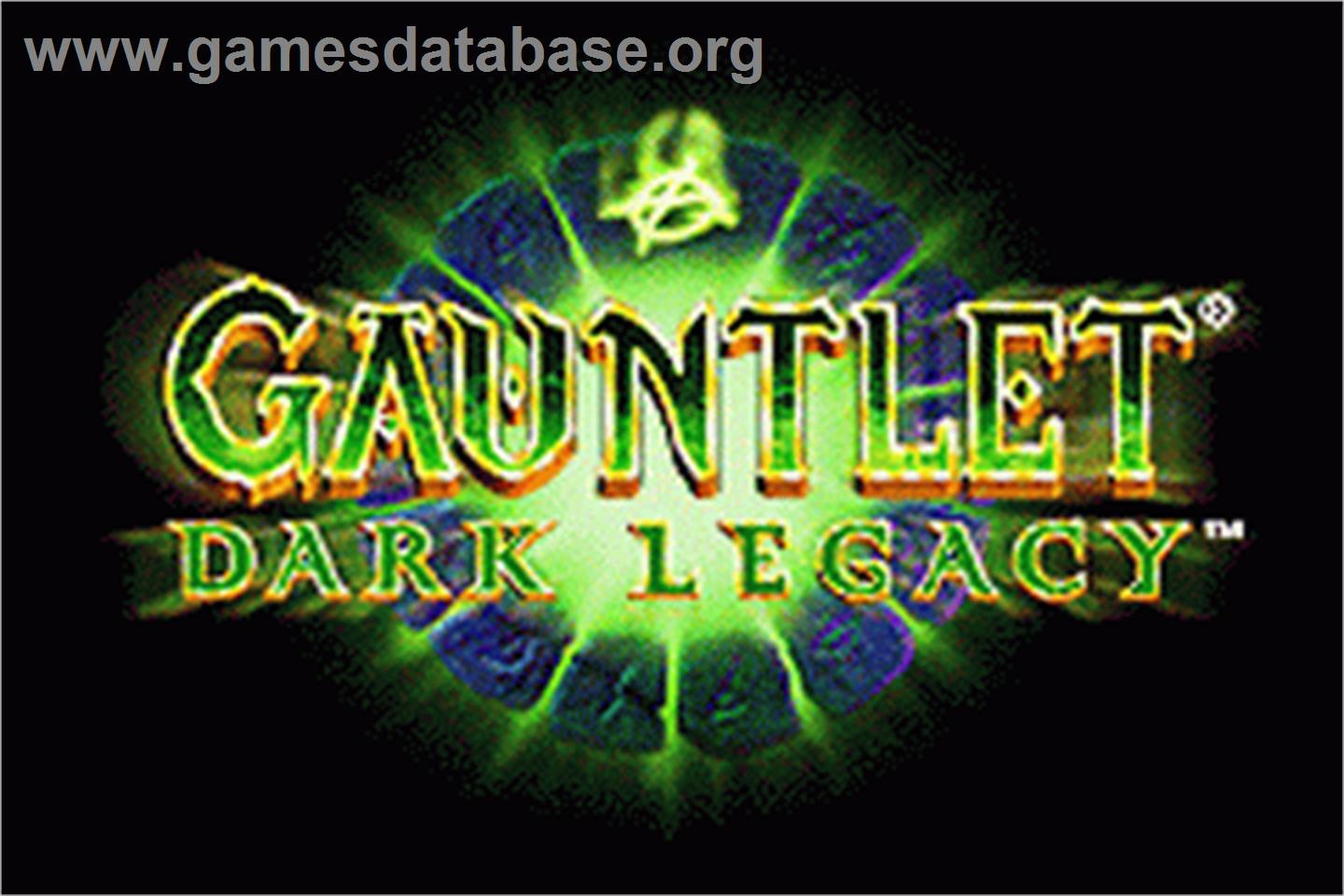 Gauntlet - Dark Legacy - Nintendo Game Boy Advance - Artwork - Title Screen