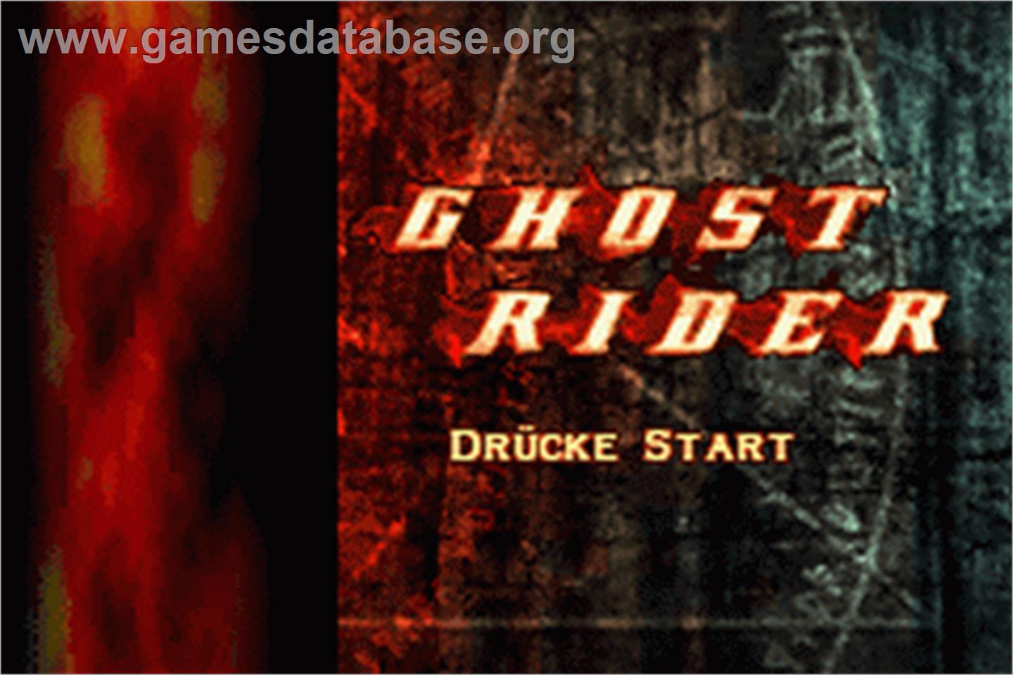 Ghost Rider - Nintendo Game Boy Advance - Artwork - Title Screen