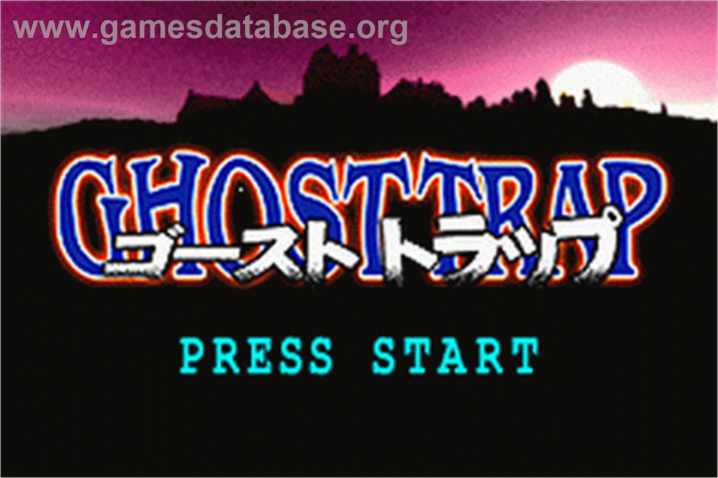 Ghost Trap - Nintendo Game Boy Advance - Artwork - Title Screen
