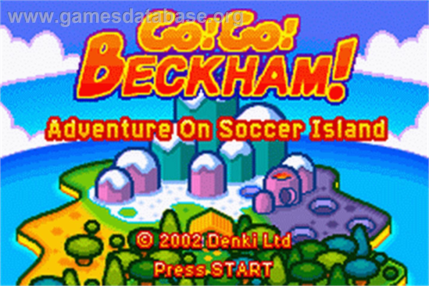 Go! Go! Beckham! - Adventure On Soccer Island - Nintendo Game Boy Advance - Artwork - Title Screen
