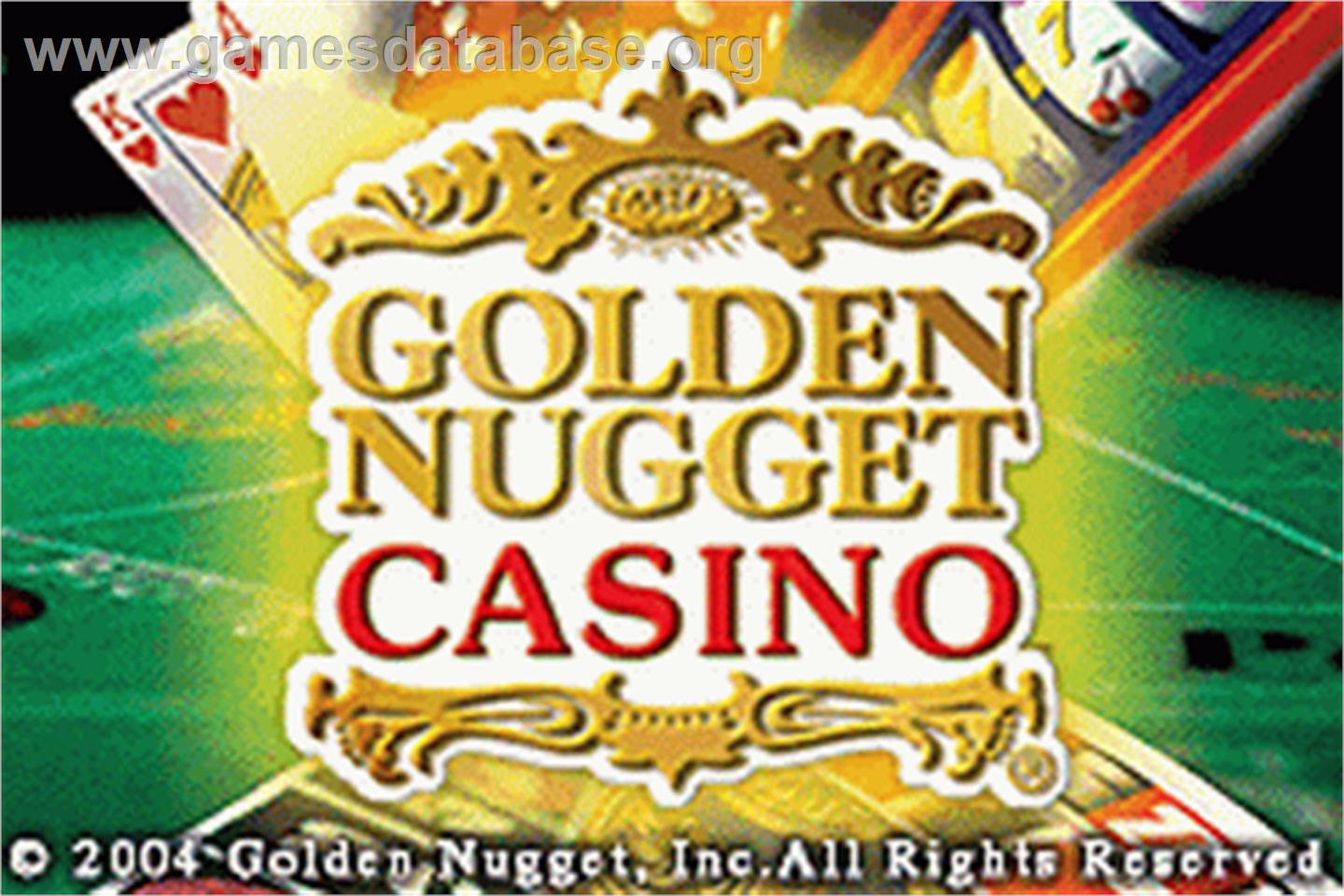 Golden Nugget Casino - Nintendo Game Boy Advance - Artwork - Title Screen