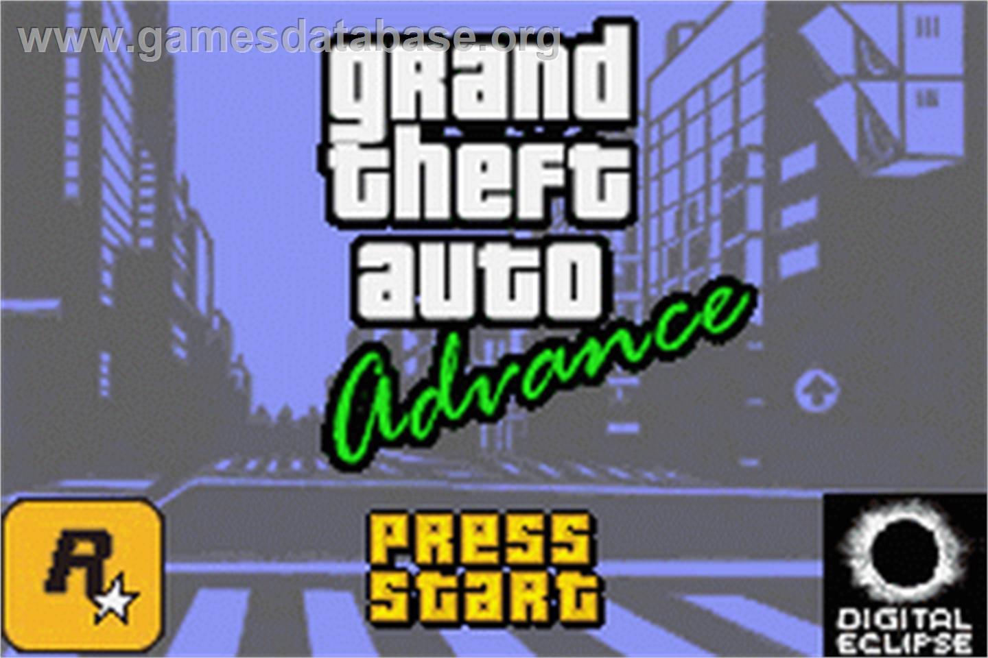 Grand Theft Auto - Nintendo Game Boy Advance - Artwork - Title Screen