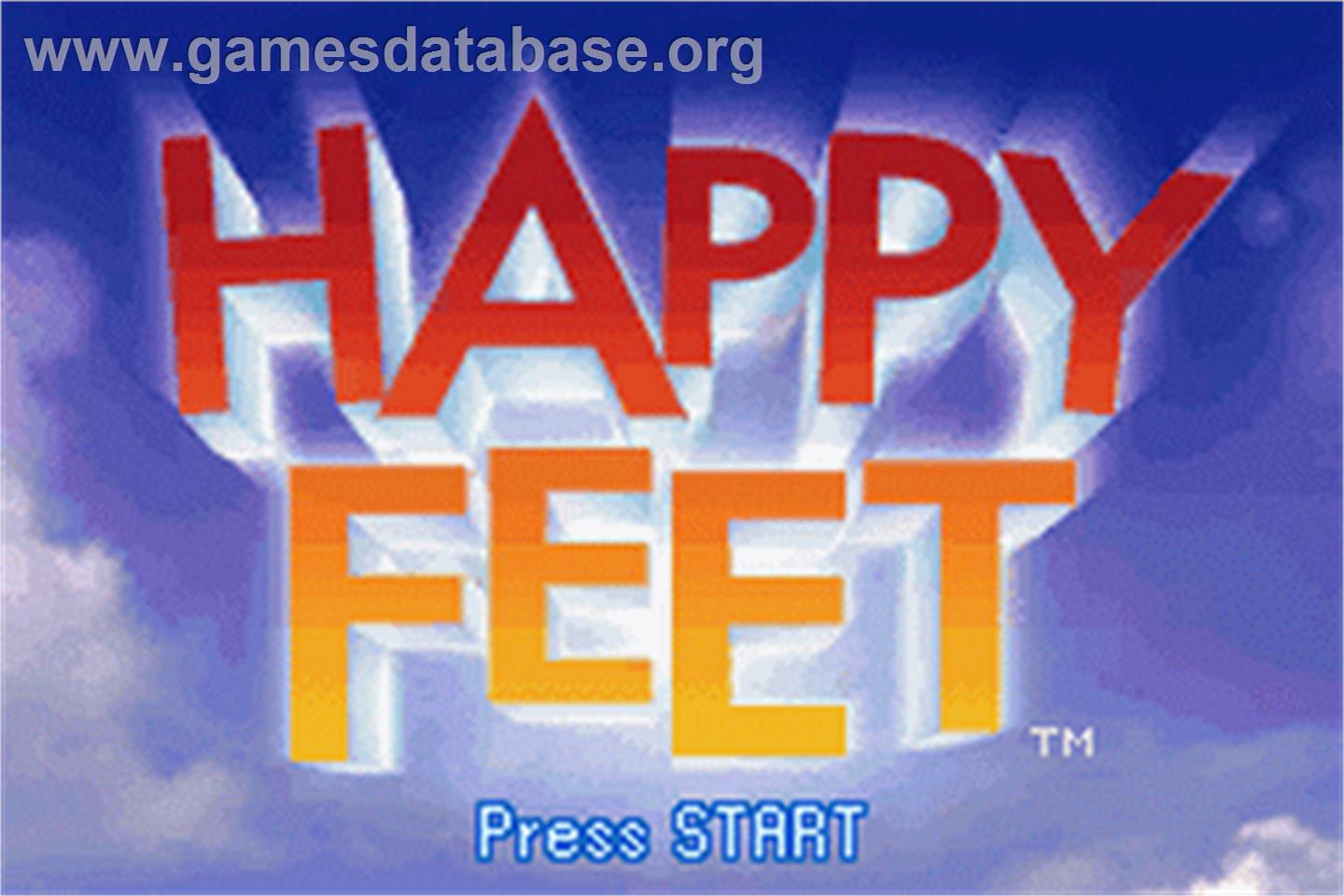 Happy Feet - Nintendo Game Boy Advance - Artwork - Title Screen