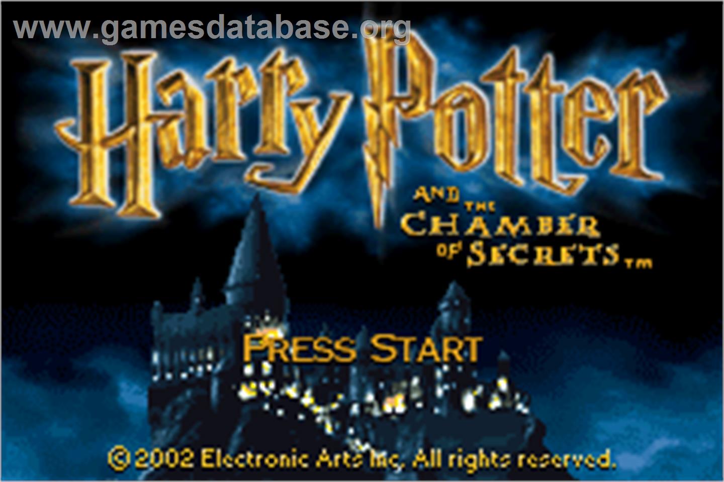 Harry Potter and the Chamber of Secrets - Nintendo Game Boy Advance - Artwork - Title Screen