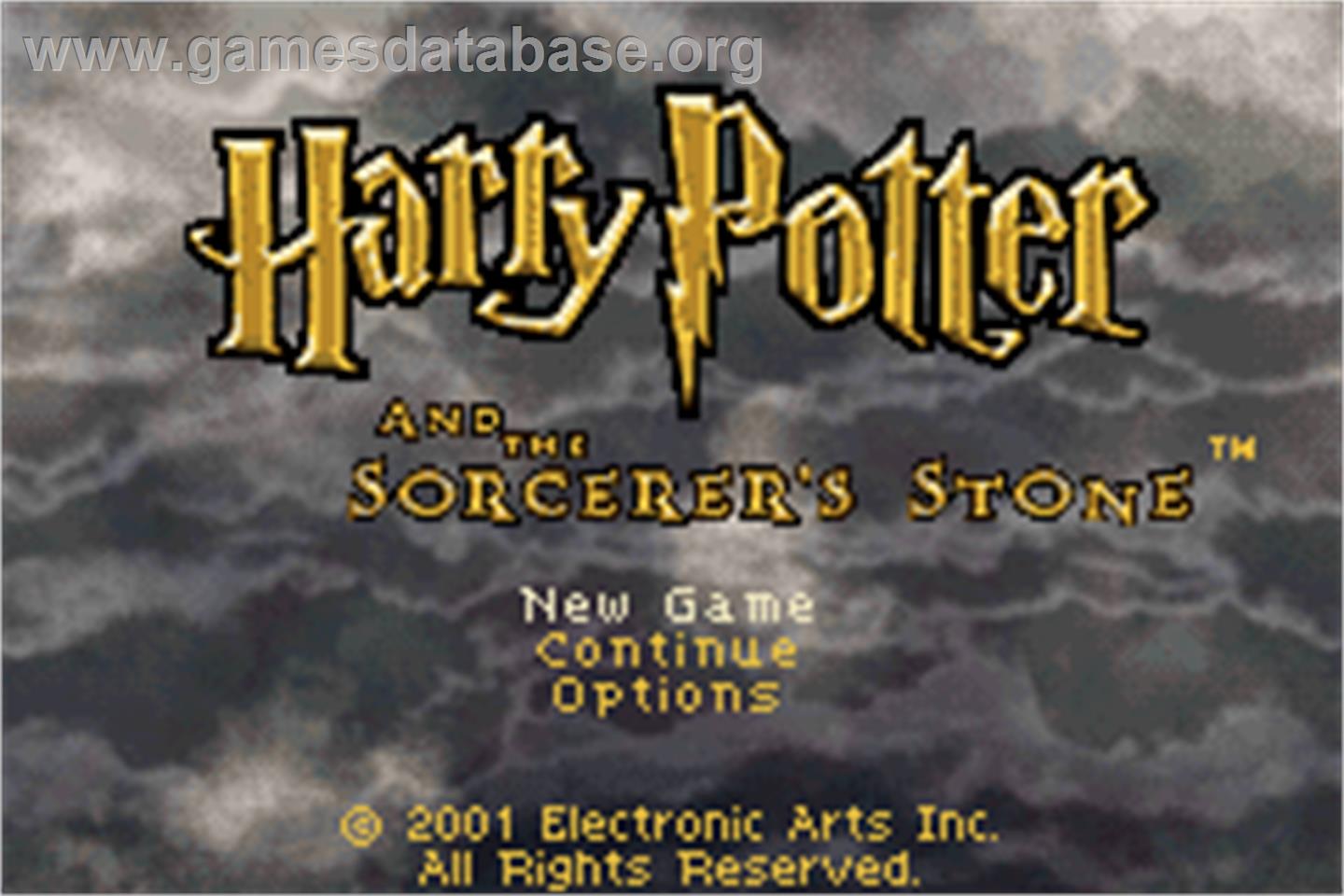 Harry Potter and the Philosopher's Stone - Nintendo Game Boy Advance - Artwork - Title Screen