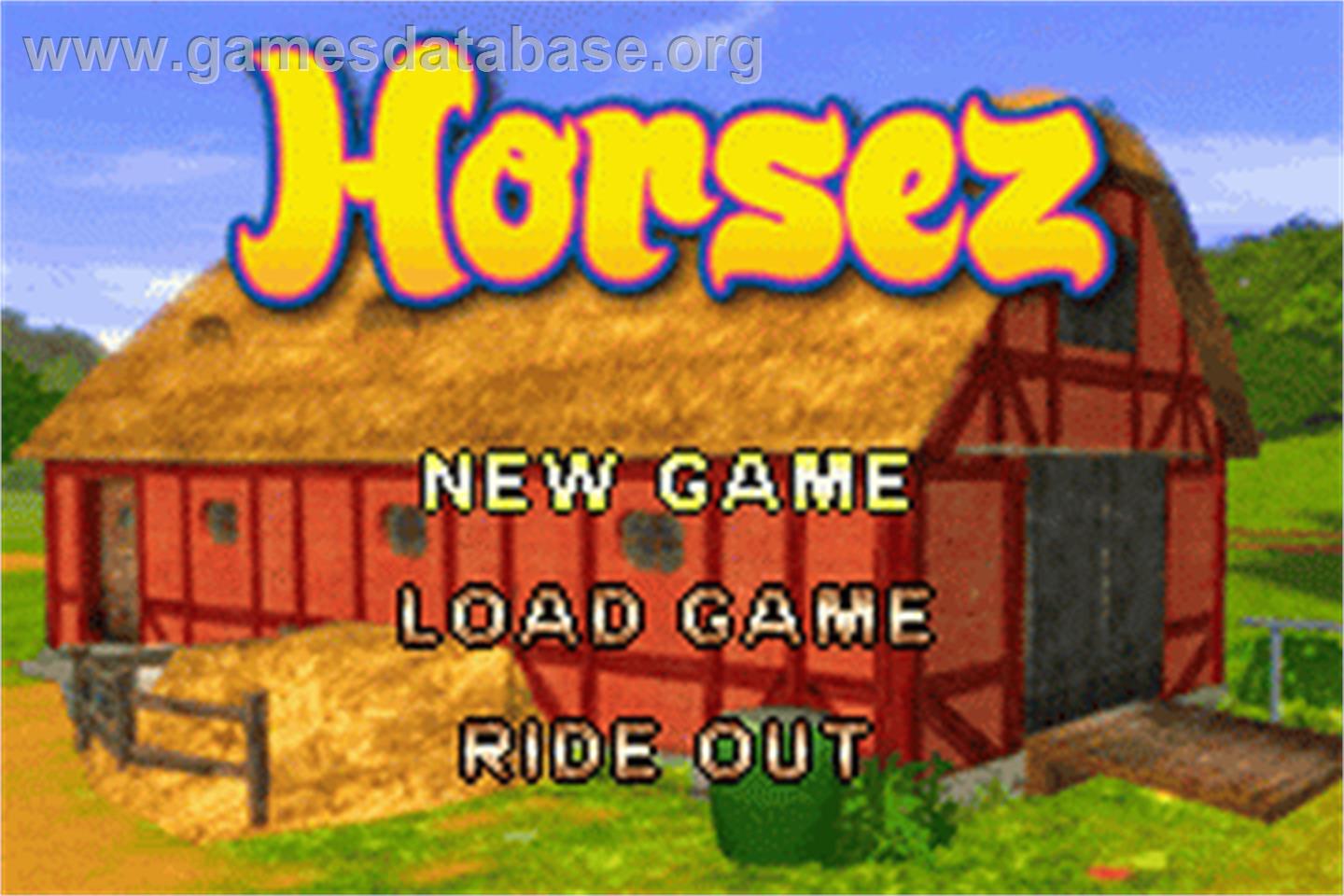 Horsez - Nintendo Game Boy Advance - Artwork - Title Screen