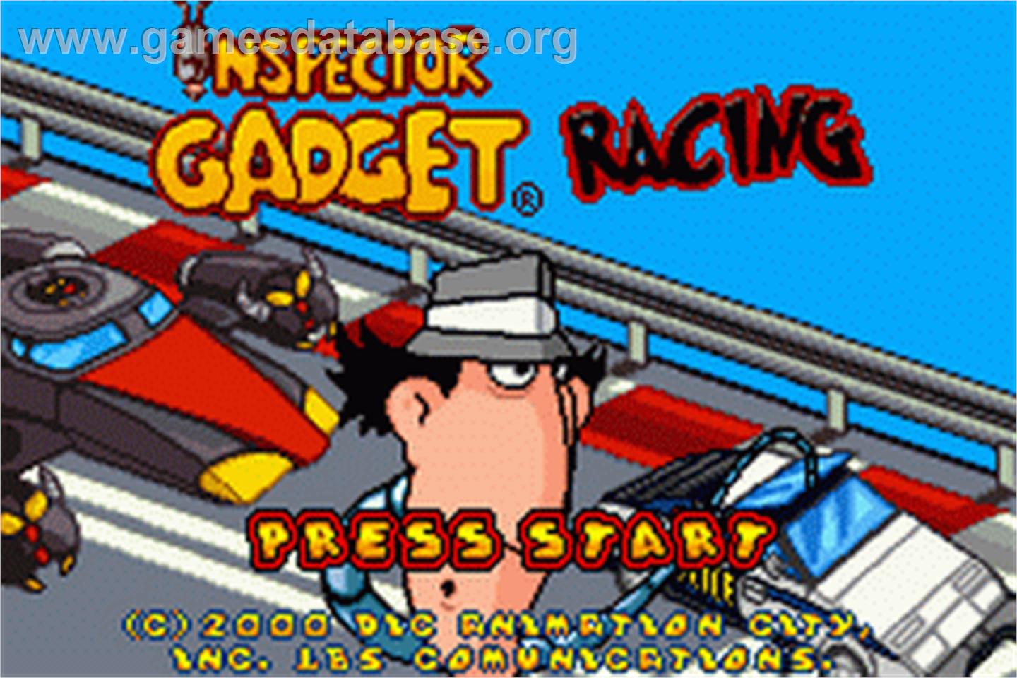 Inspector Gadget Racing - Nintendo Game Boy Advance - Artwork - Title Screen