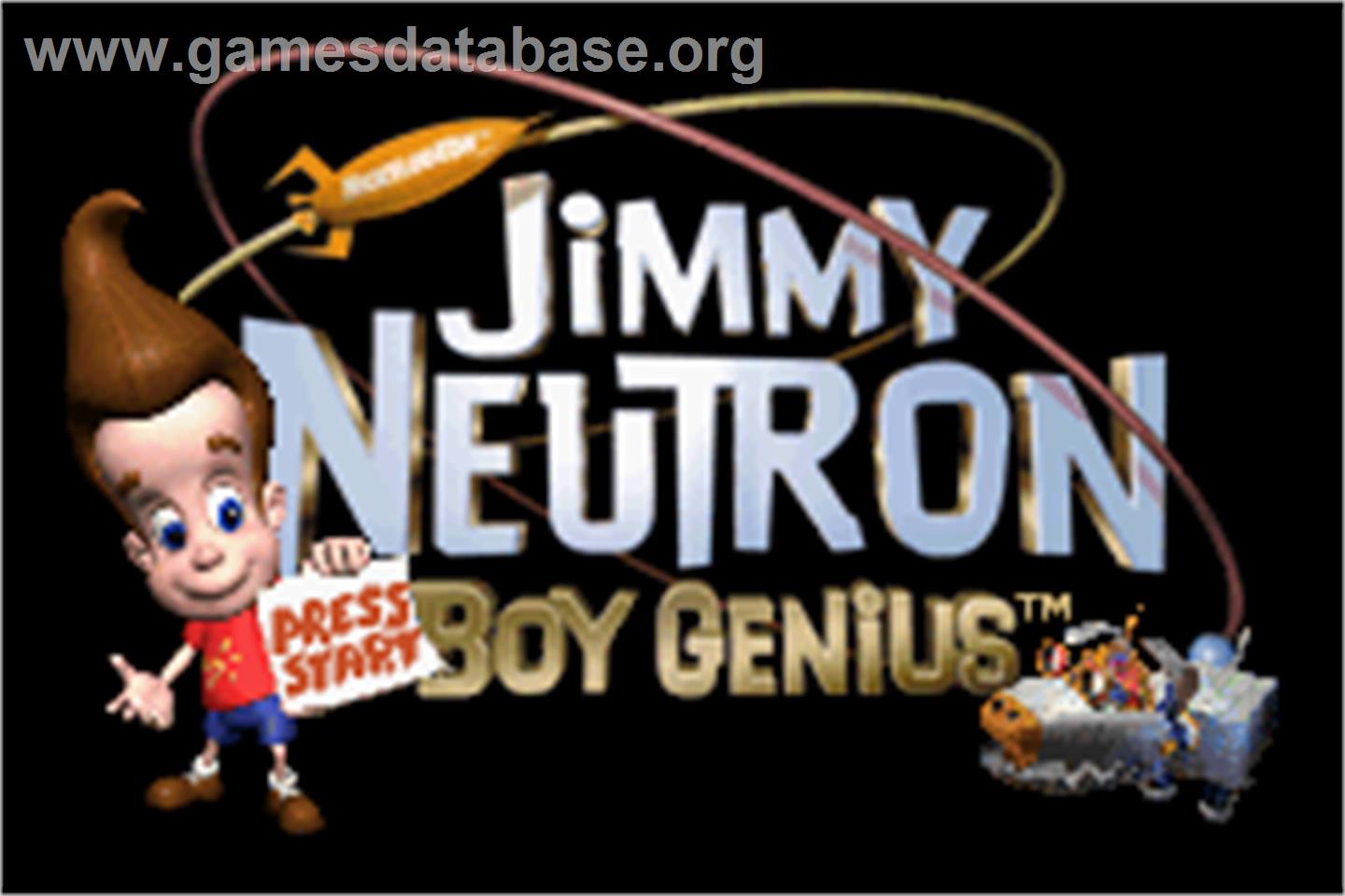 Jimmy Neutron - Boy Genius - Nintendo Game Boy Advance - Artwork - Title Screen