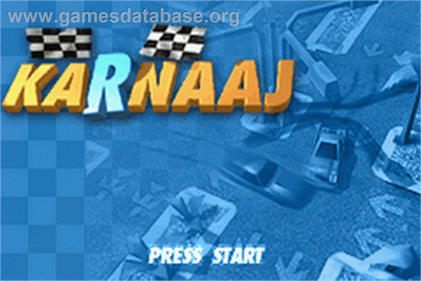 Karnaaj Rally - Nintendo Game Boy Advance - Artwork - Title Screen