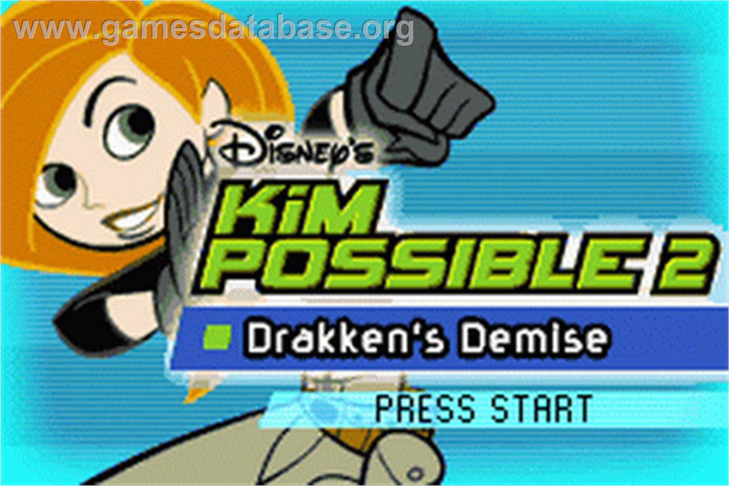 Kim Possible 2: Drakken's Demise - Nintendo Game Boy Advance - Artwork - Title Screen