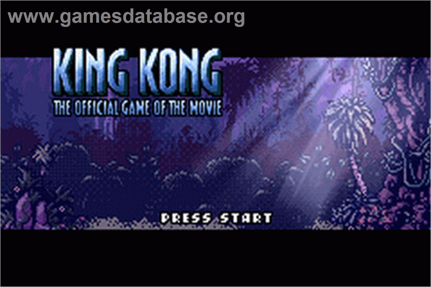 King Kong - The Official Game of the Movie - Nintendo Game Boy Advance - Artwork - Title Screen