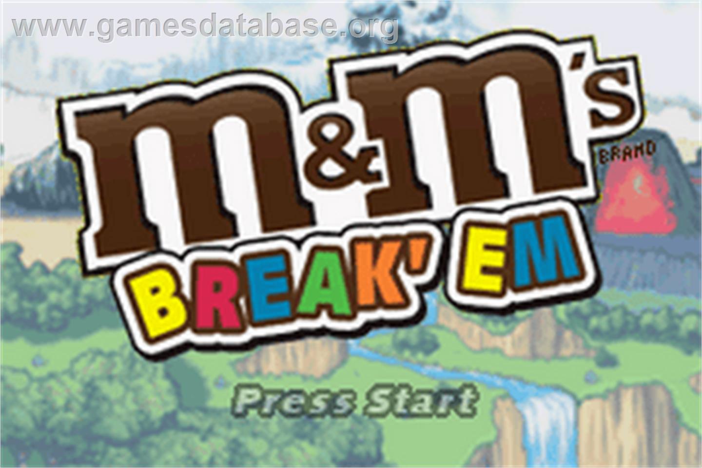M&M's Break' Em - Nintendo Game Boy Advance - Artwork - Title Screen