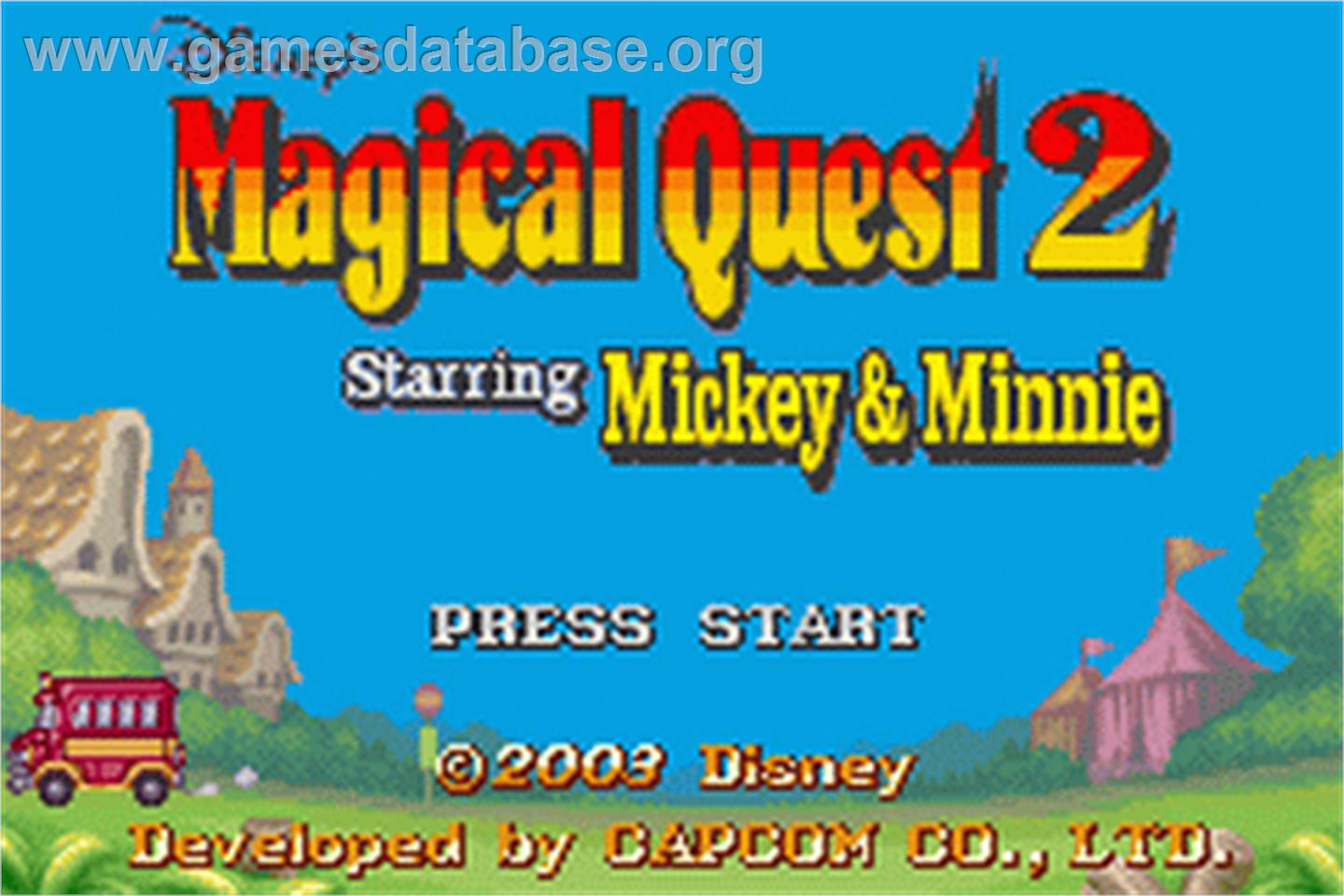 Magical Quest 2 Starring Mickey And Minnie - Nintendo Game Boy Advance - Artwork - Title Screen