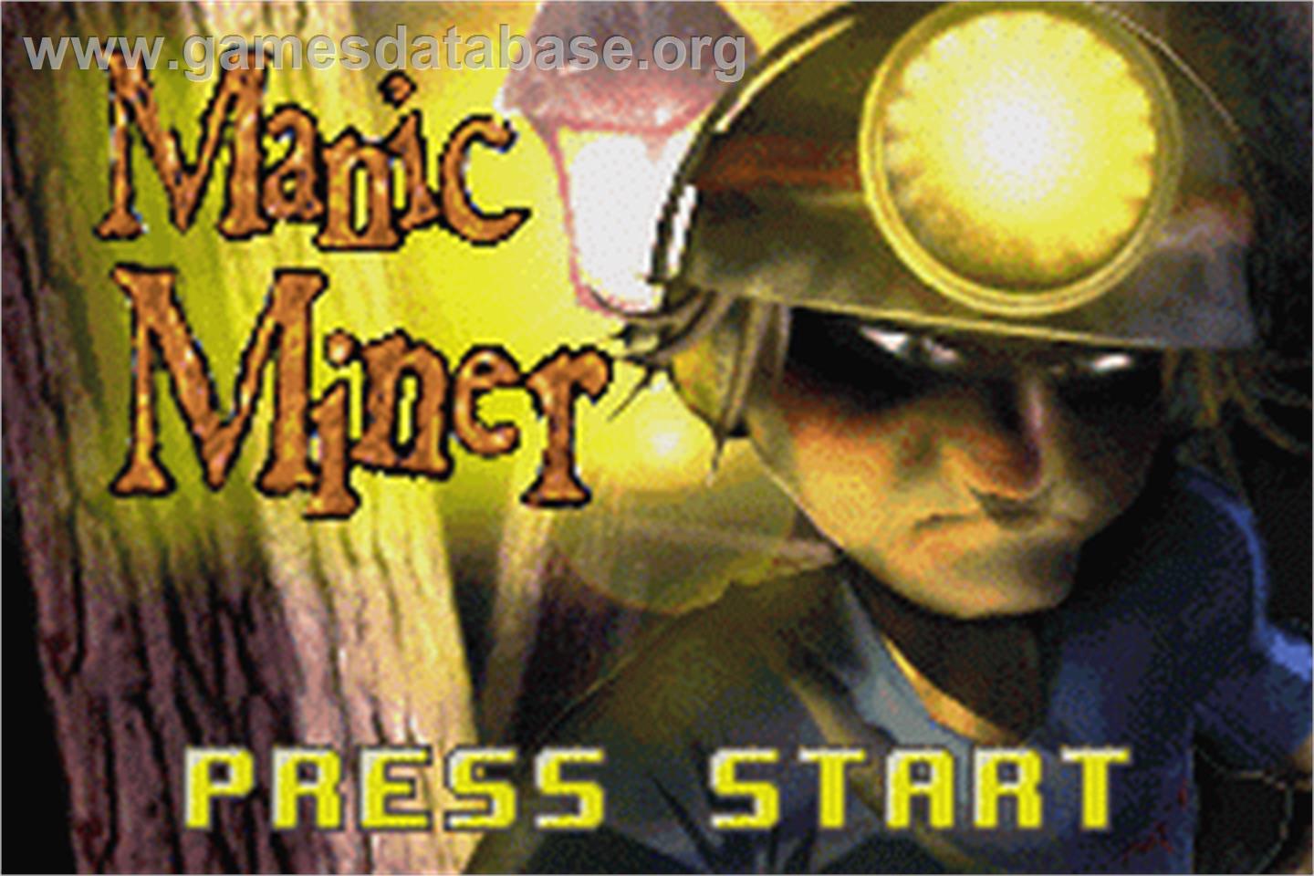 Manic Miner - Nintendo Game Boy Advance - Artwork - Title Screen