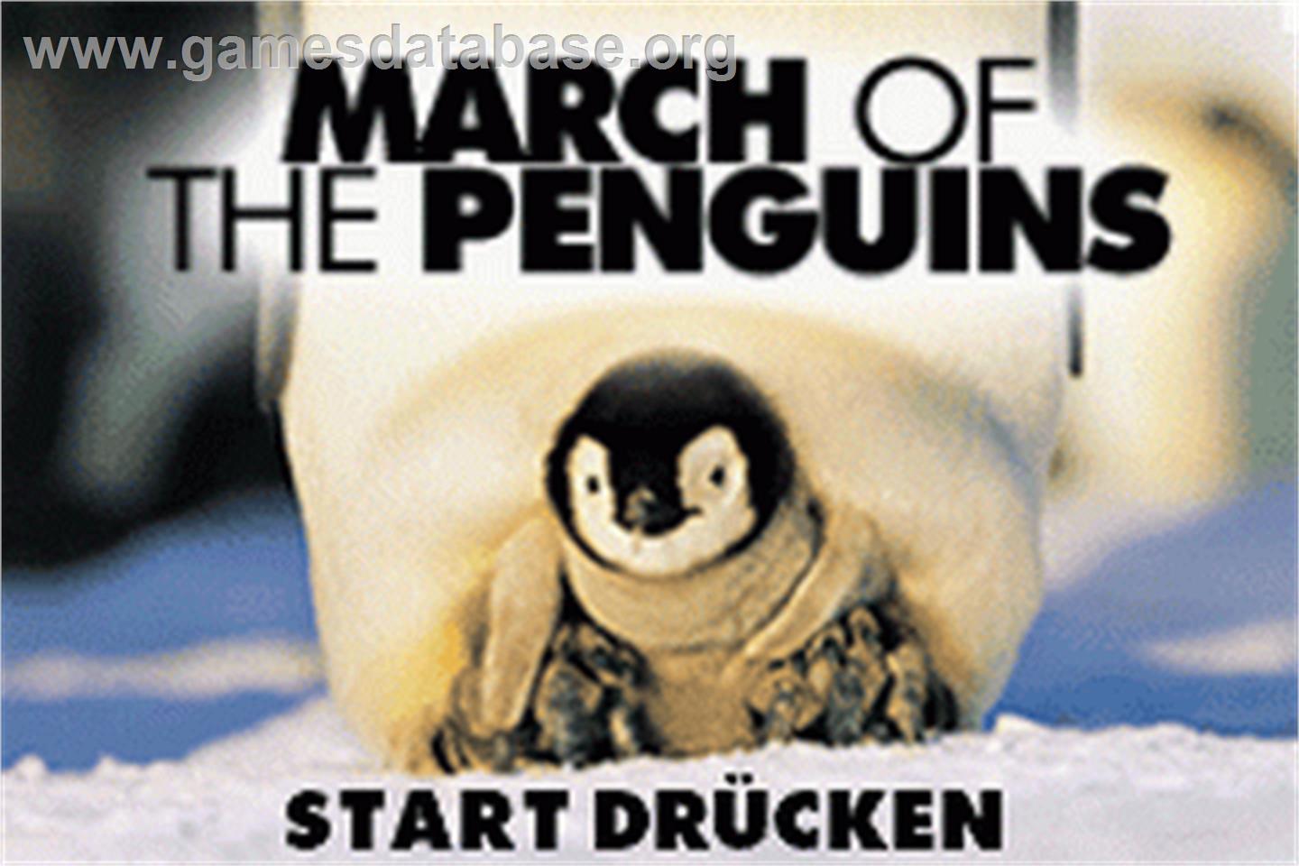 March Of The Penguins - Nintendo Game Boy Advance - Artwork - Title Screen
