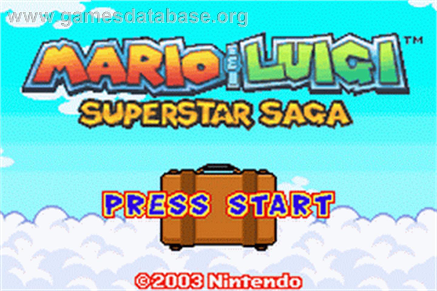 Mario And Luigi - Superstar Saga - Nintendo Game Boy Advance - Artwork - Title Screen