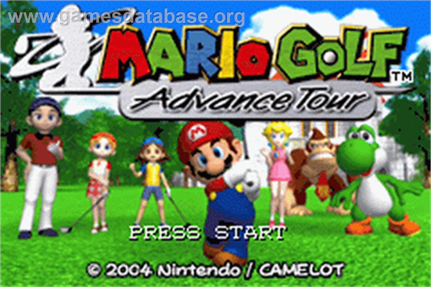 Mario Golf: Advance Tour - Nintendo Game Boy Advance - Artwork - Title Screen