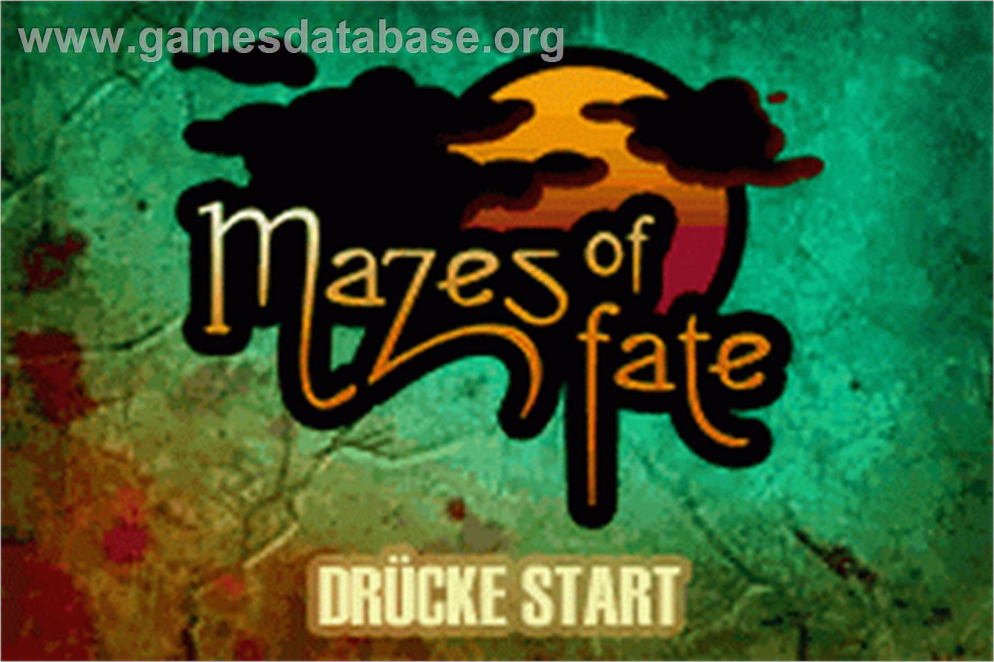 Mazes of Fate - Nintendo Game Boy Advance - Artwork - Title Screen