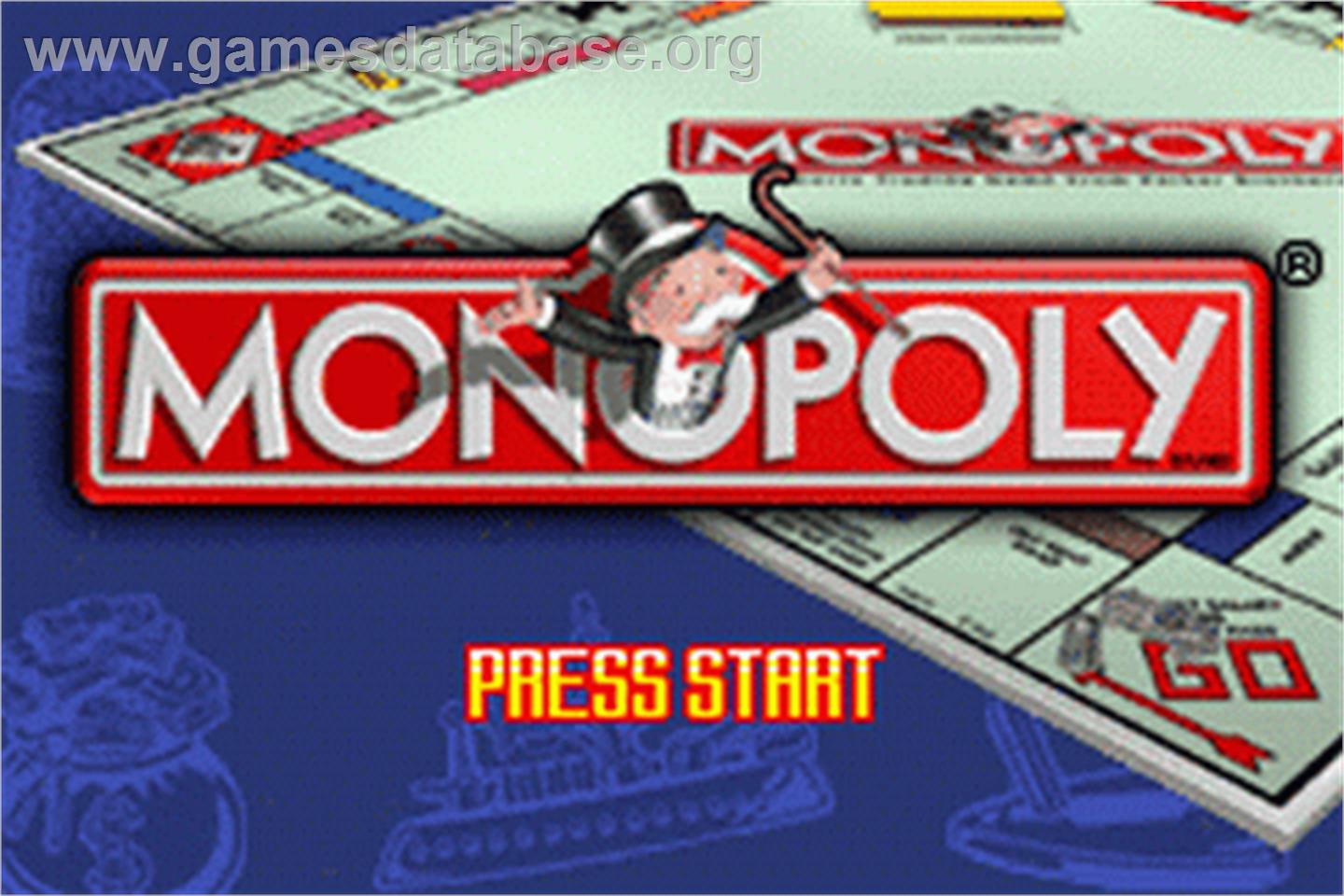 Monopoly - Nintendo Game Boy Advance - Artwork - Title Screen