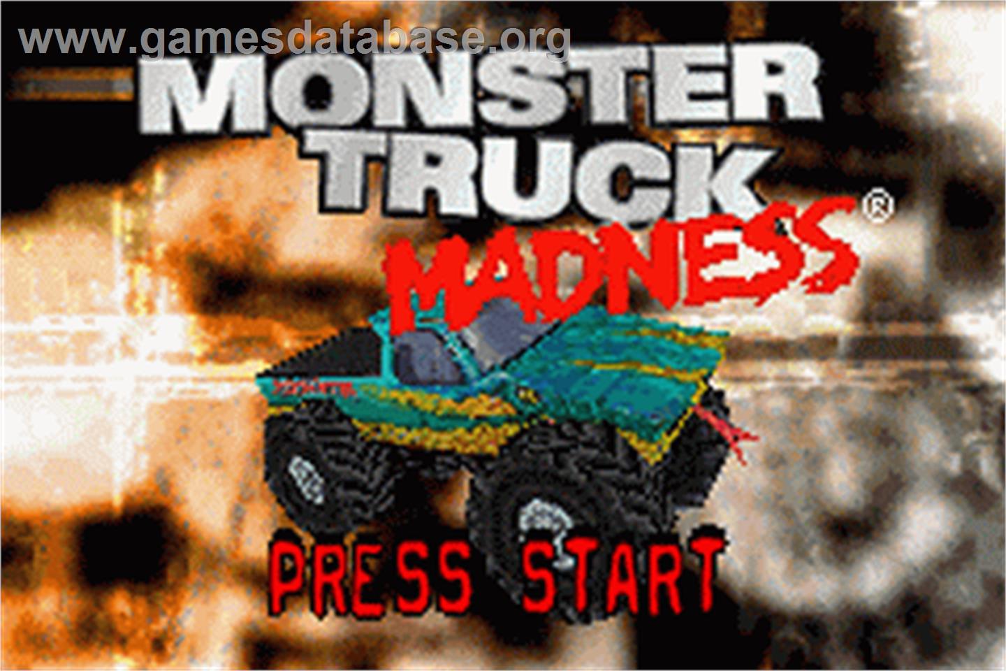 Monster Truck Madness - Nintendo Game Boy Advance - Artwork - Title Screen