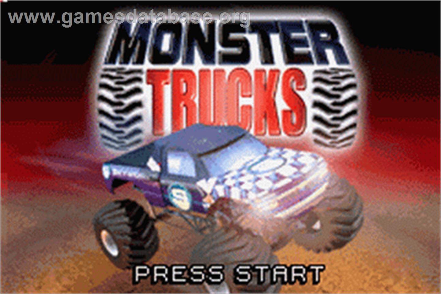 Monster Trucks - Nintendo Game Boy Advance - Artwork - Title Screen
